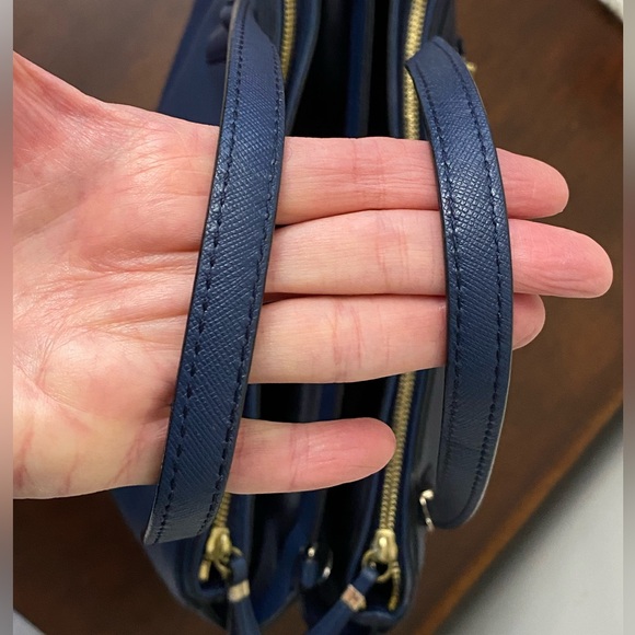 Coach Madison Christie Carryall Navy Blue Saffiano Leather Bag - Picture 15 of 16